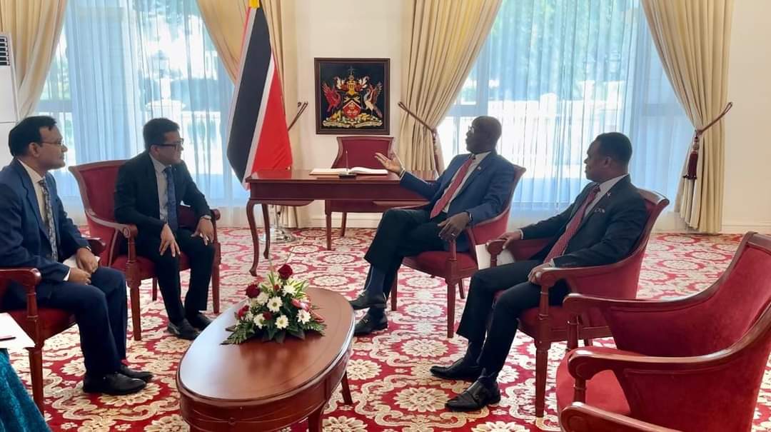 Minister of State for External Affairs Shri Pabitra Margherita called on Dr. The Honourable Keith Rowley, Prime Minister of the Republic of Trinidad and Tobago at his official residence today.  
